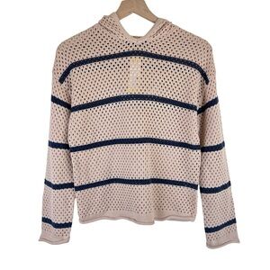 NWT Stitch Fix Love Ellie Girls Beige Striped Pullover Sweater